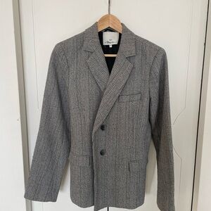 Gray Pinstripe Blazer